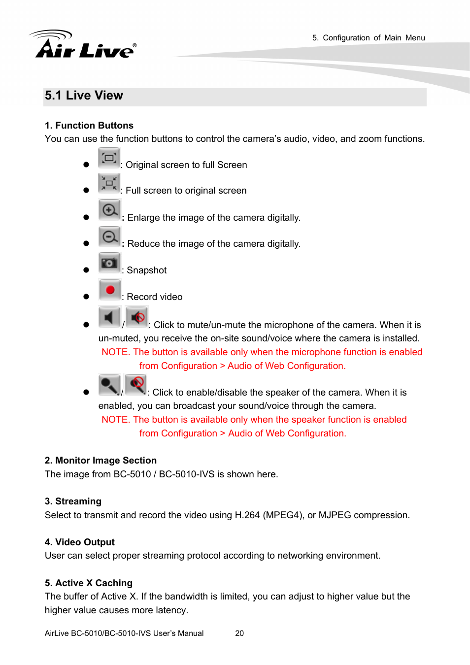 1 live view | AirLive BC-5010-IVS User Manual | Page 25 / 67