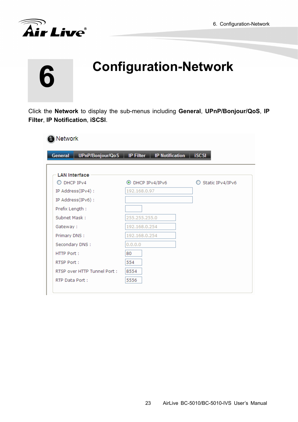 Configuration-network | AirLive BC-5010-IVS User Manual | Page 28 / 67