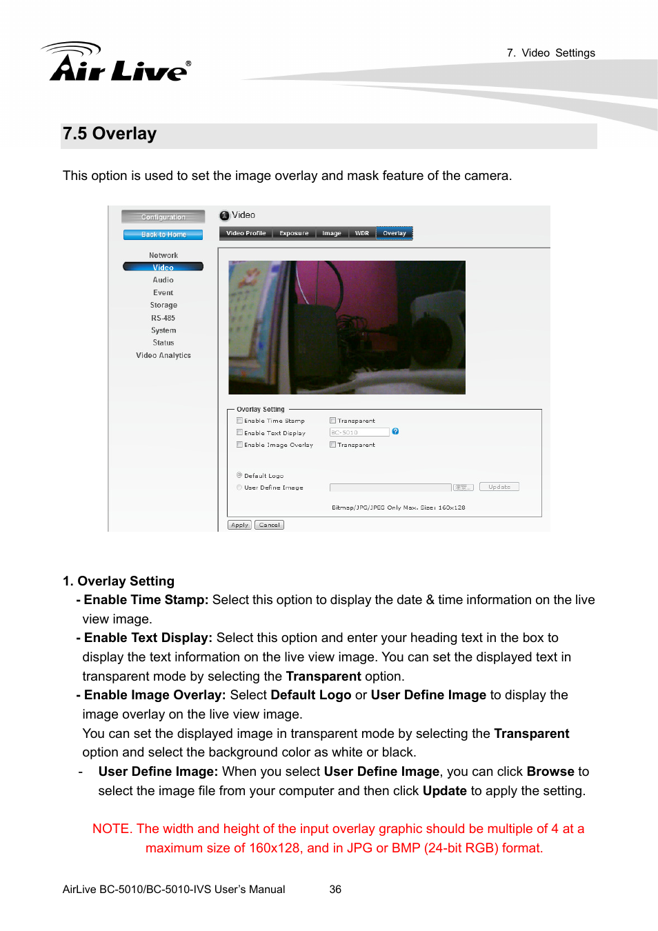 5 overlay | AirLive BC-5010-IVS User Manual | Page 41 / 67