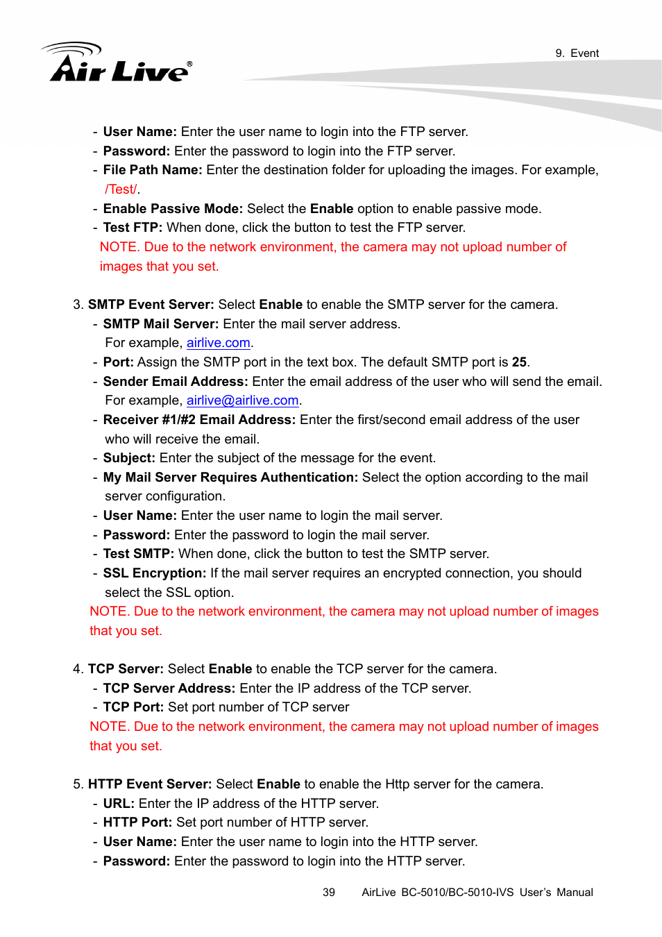AirLive BC-5010-IVS User Manual | Page 44 / 67
