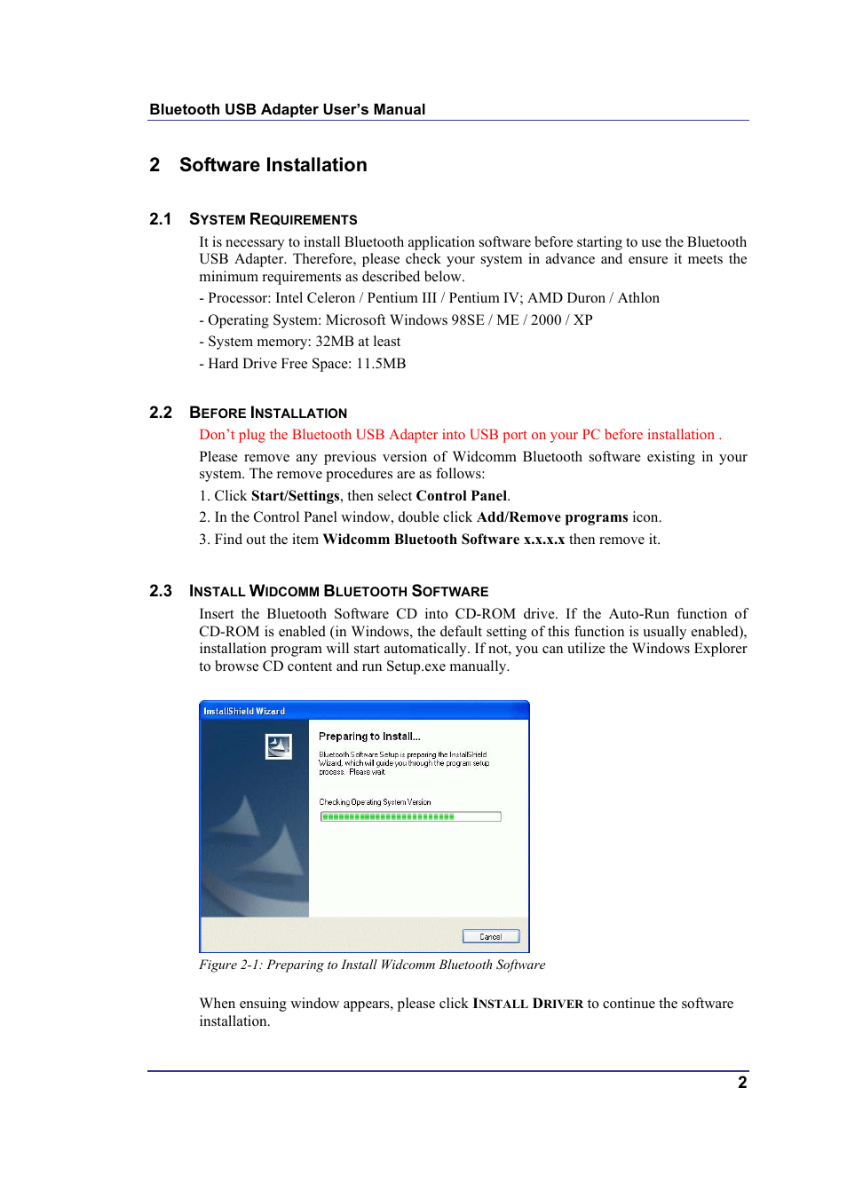 2 software installation | AirLive BT-202USB User Manual | Page 10 / 63