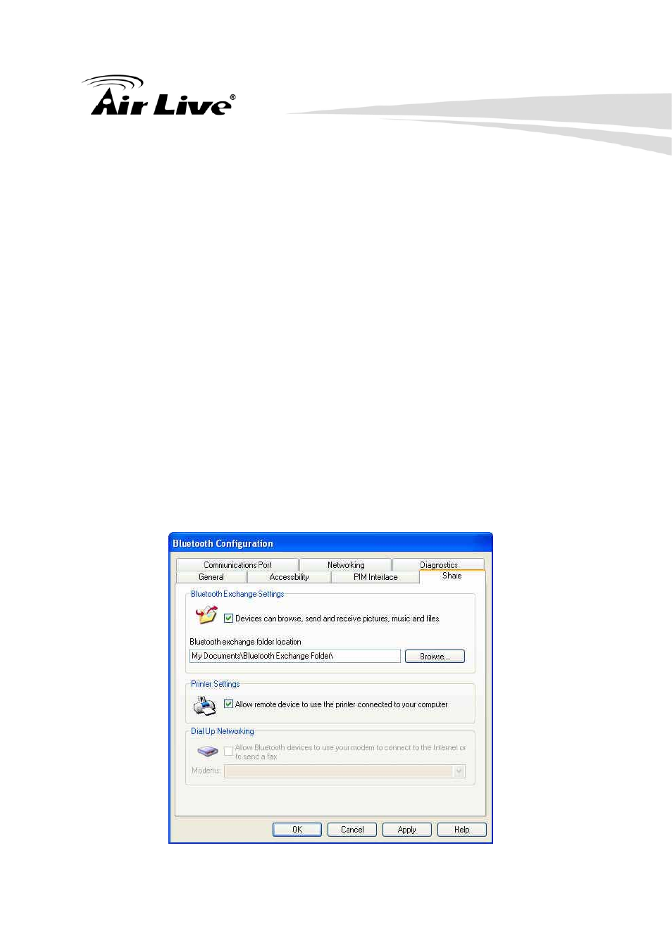 Bluetooth configuration - share | AirLive BT-302USB User Manual | Page 29 / 52