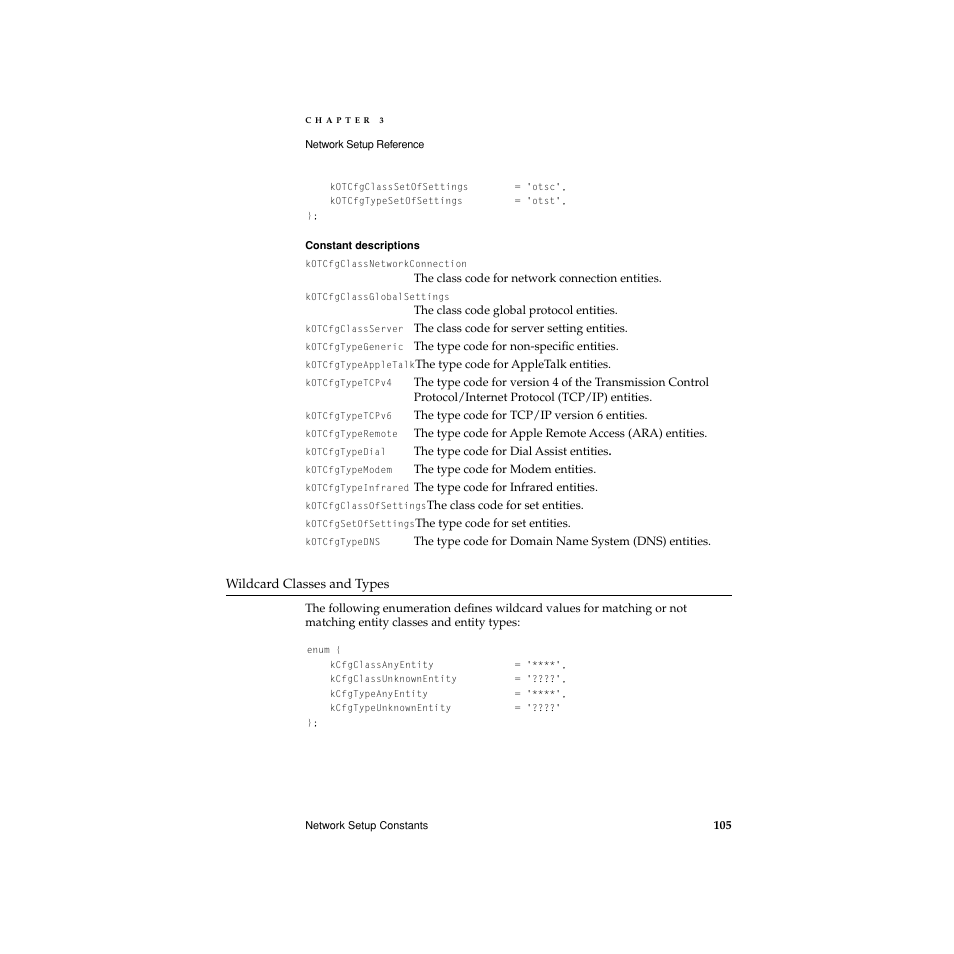 Wildcard classes and types | Apple Network Setup User Manual | Page 105 / 184