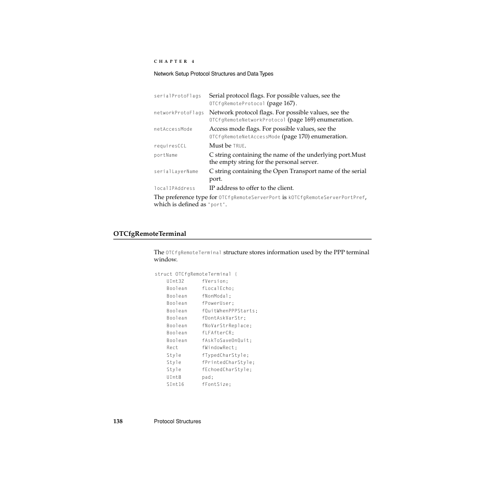 Otcfgremoteterminal | Apple Network Setup User Manual | Page 138 / 184