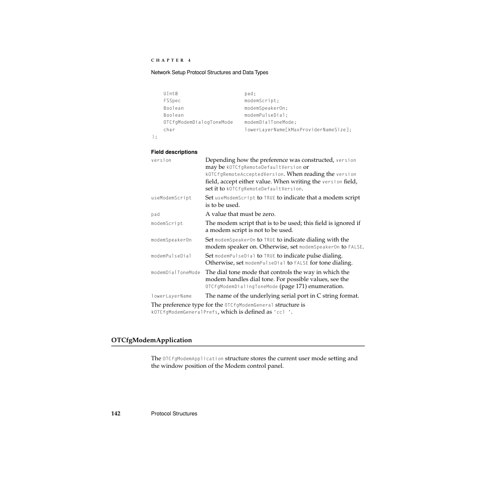 Otcfgmodemapplication | Apple Network Setup User Manual | Page 142 / 184
