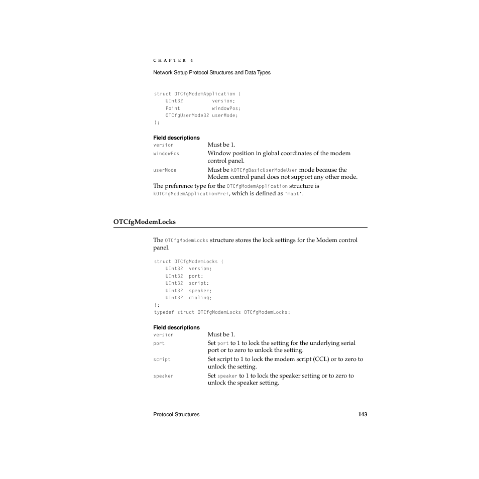 Otcfgmodemlocks, E locked. for details, see | Apple Network Setup User Manual | Page 143 / 184