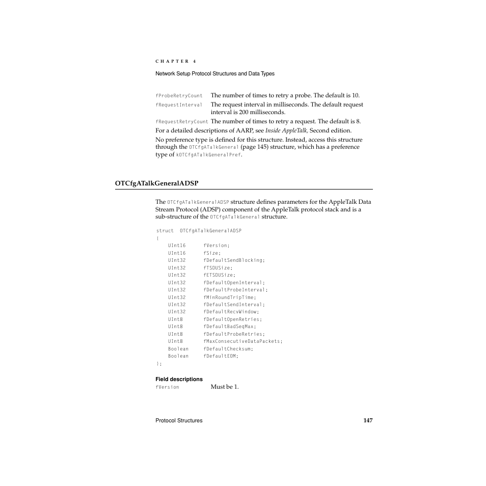 Otcfgatalkgeneraladsp | Apple Network Setup User Manual | Page 147 / 184