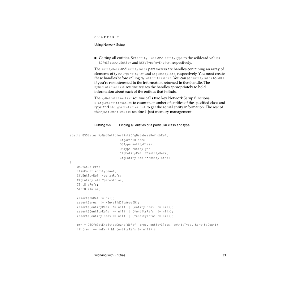 Listing 2-5, Listing 2-5 shows the r | Apple Network Setup User Manual | Page 31 / 184