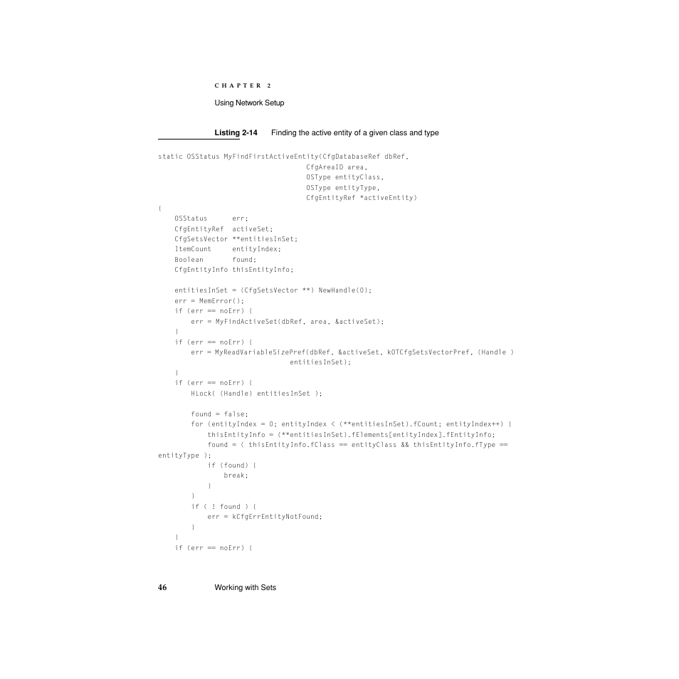 Listing 2-14 | Apple Network Setup User Manual | Page 46 / 184
