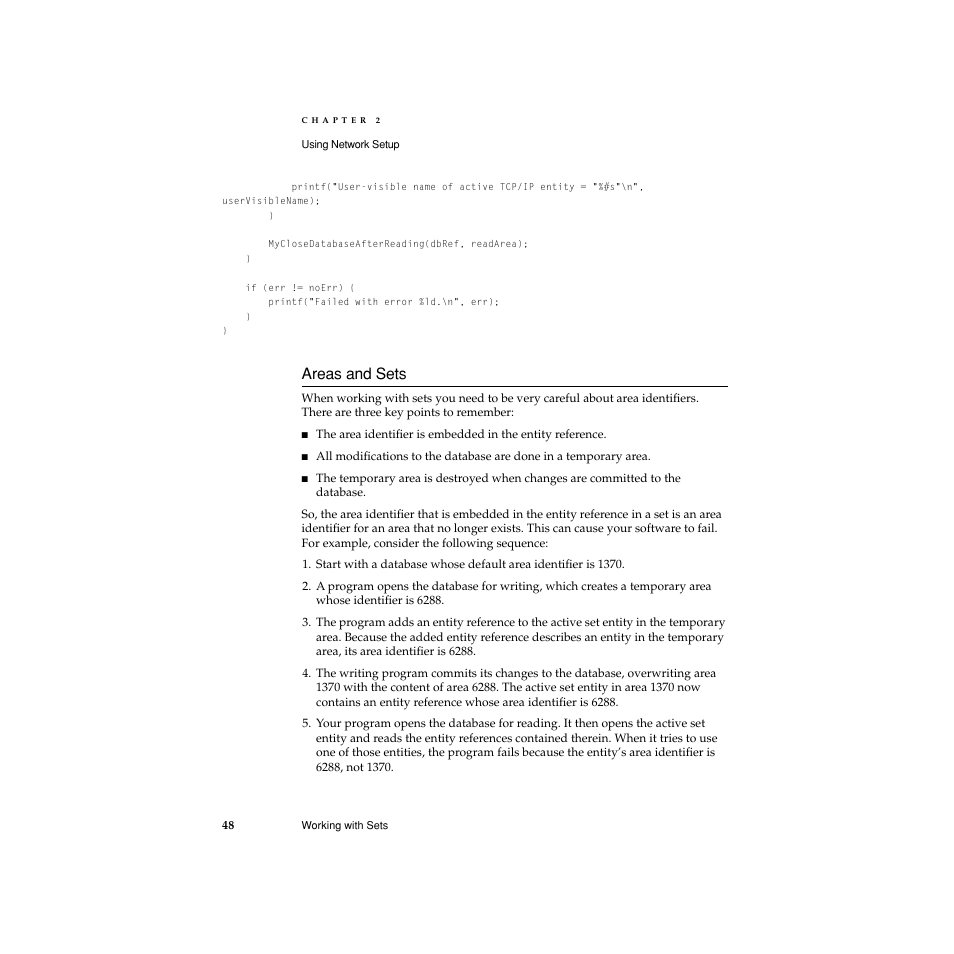 Areas and sets, Areas and sets 2 | Apple Network Setup User Manual | Page 48 / 184