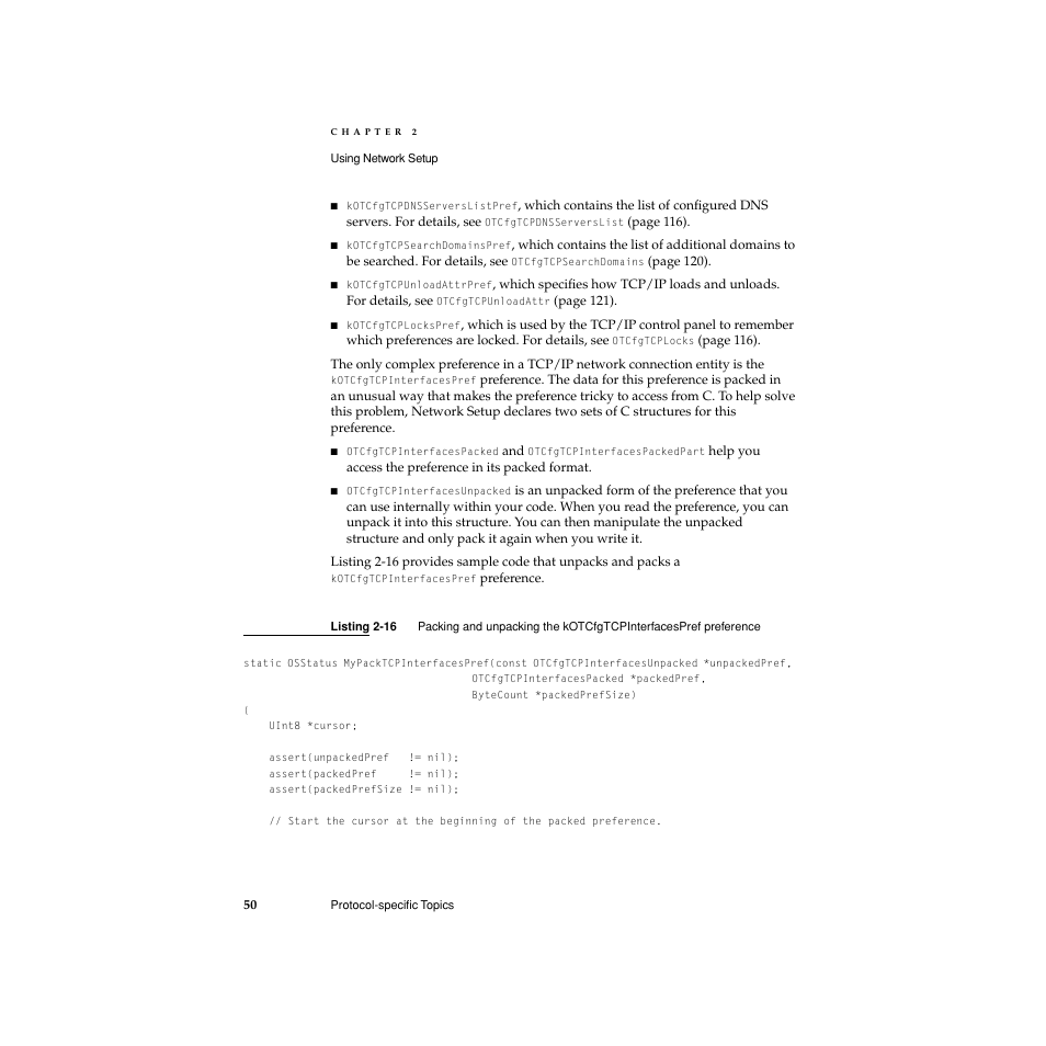 Listing 2-16 | Apple Network Setup User Manual | Page 50 / 184