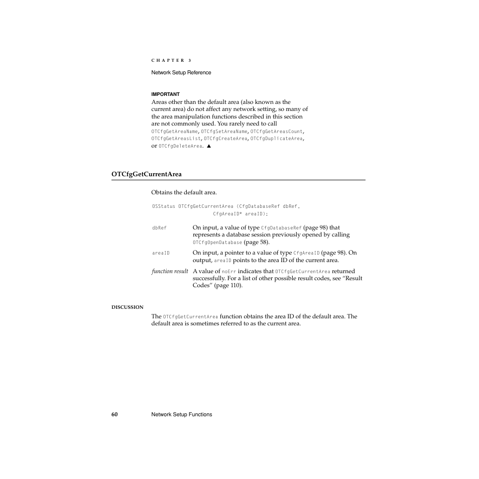 Otcfggetcurrentarea | Apple Network Setup User Manual | Page 60 / 184