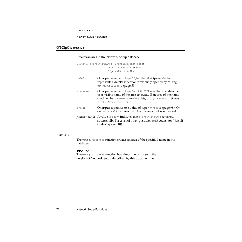 Otcfgcreatearea | Apple Network Setup User Manual | Page 70 / 184