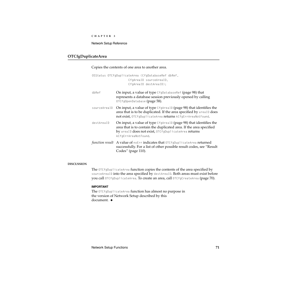 Otcfgduplicatearea | Apple Network Setup User Manual | Page 71 / 184