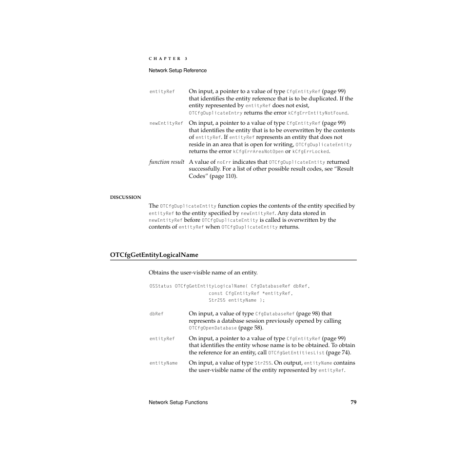 Otcfggetentitylogicalname | Apple Network Setup User Manual | Page 79 / 184