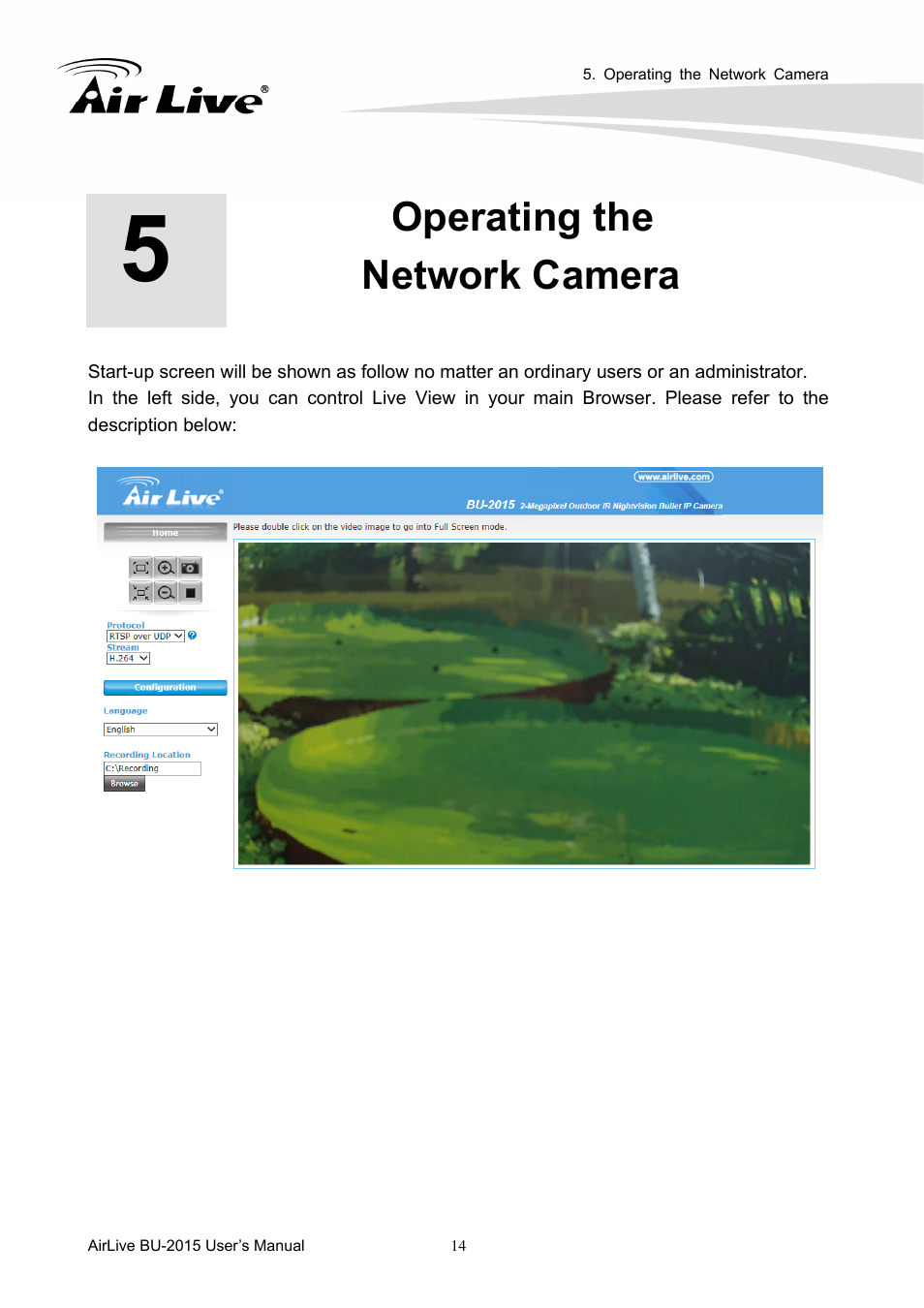 Operating the network camera | AirLive BU-2015 User Manual | Page 19 / 46