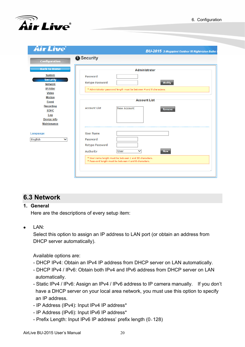 3 network | AirLive BU-2015 User Manual | Page 25 / 46