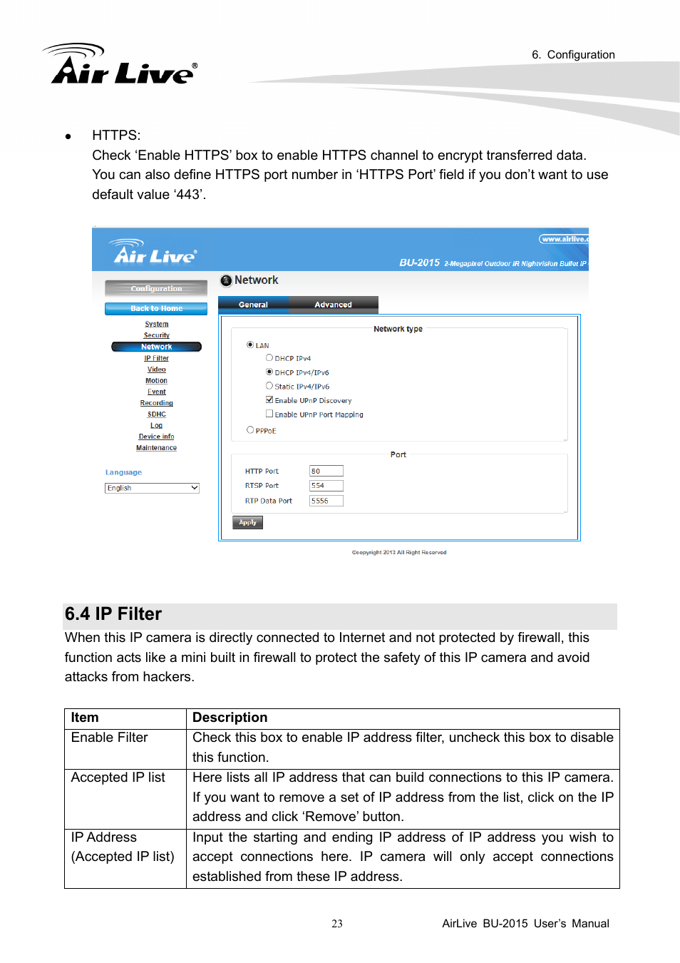 4 ip filter | AirLive BU-2015 User Manual | Page 28 / 46