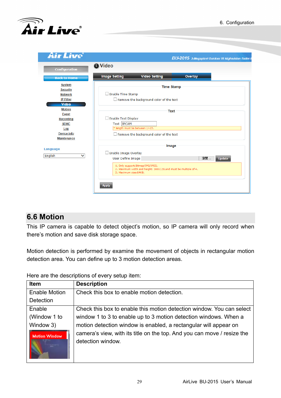 6 motion | AirLive BU-2015 User Manual | Page 34 / 46
