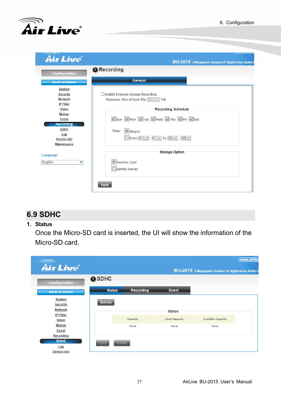 9 sdhc | AirLive BU-2015 User Manual | Page 42 / 46