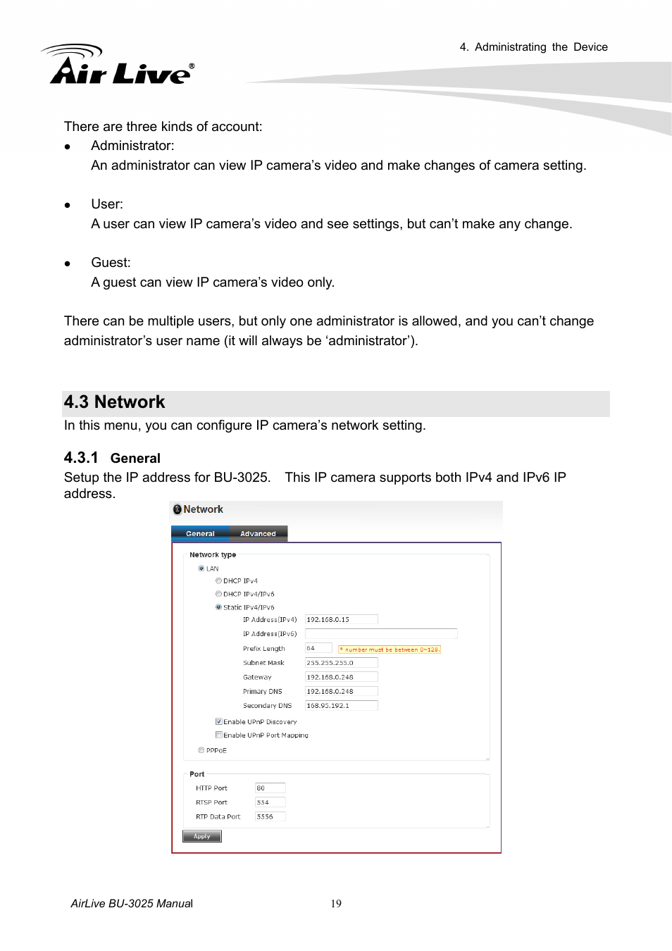 3 network | AirLive BU-3025 User Manual | Page 25 / 74