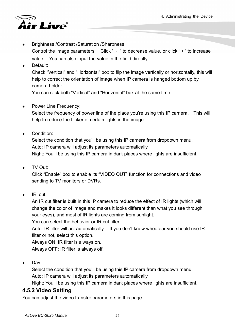 2 video setting | AirLive BU-3025 User Manual | Page 31 / 74