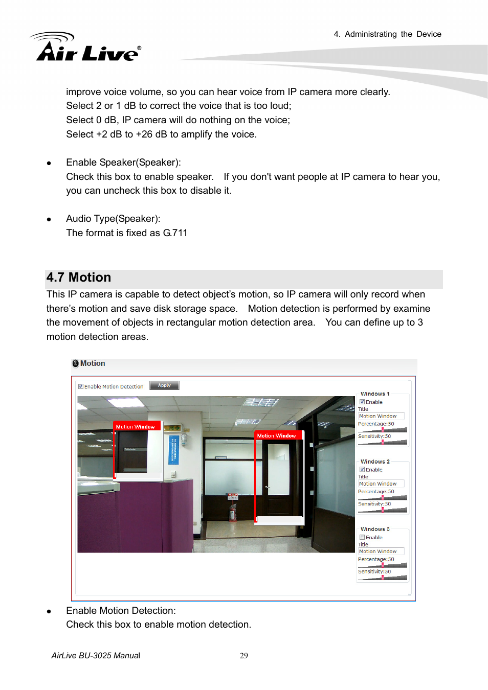 7 motion | AirLive BU-3025 User Manual | Page 35 / 74