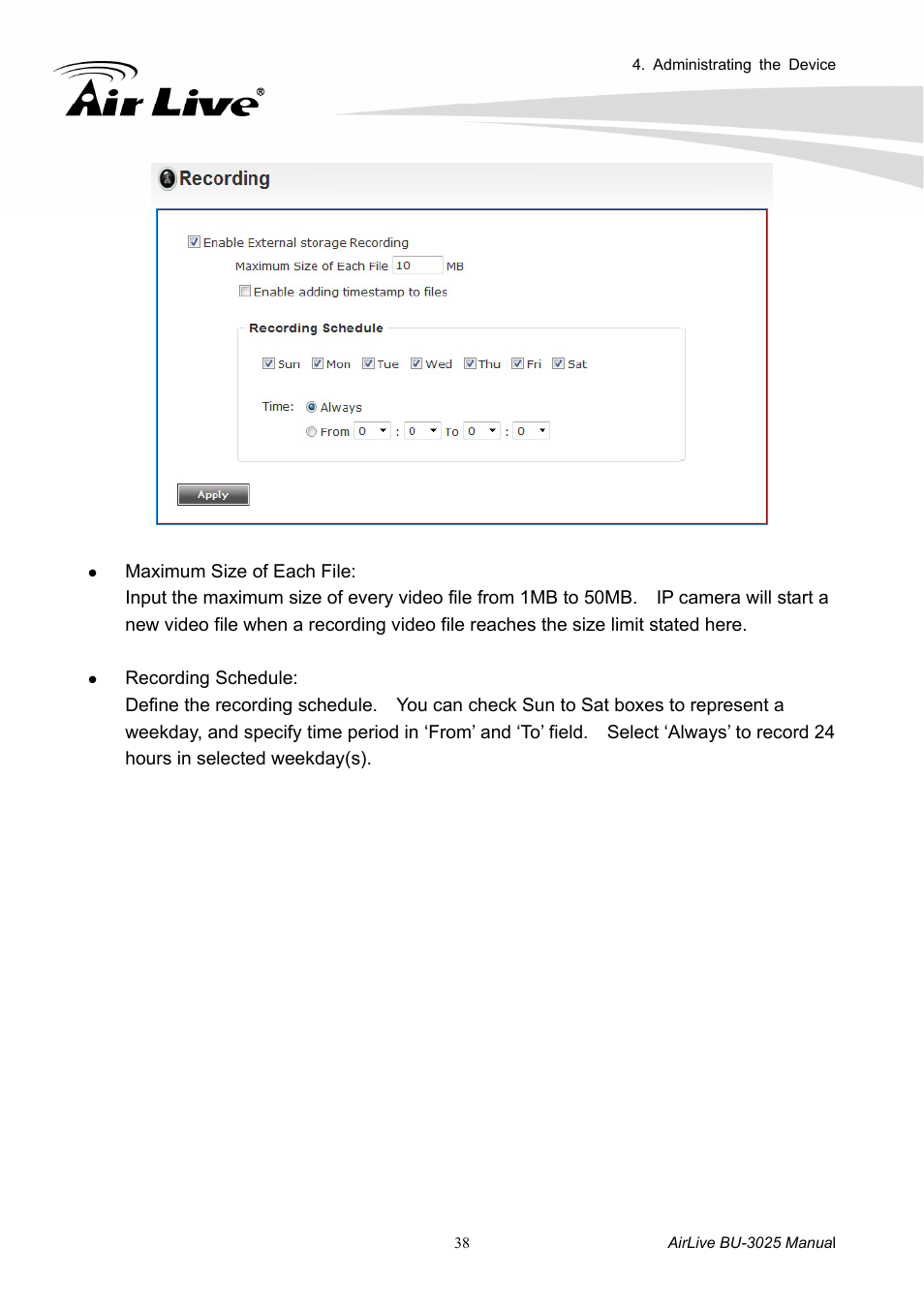 AirLive BU-3025 User Manual | Page 44 / 74