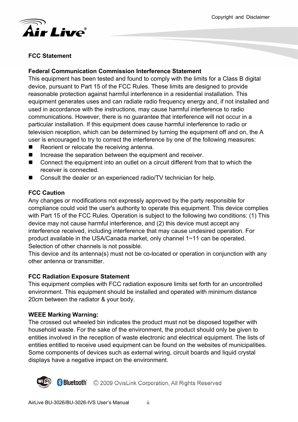 AirLive BU-3026-IVS User Manual | Page 3 / 64