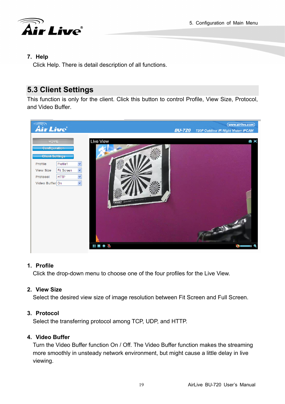 3 client settings | AirLive BU-720 User Manual | Page 24 / 59