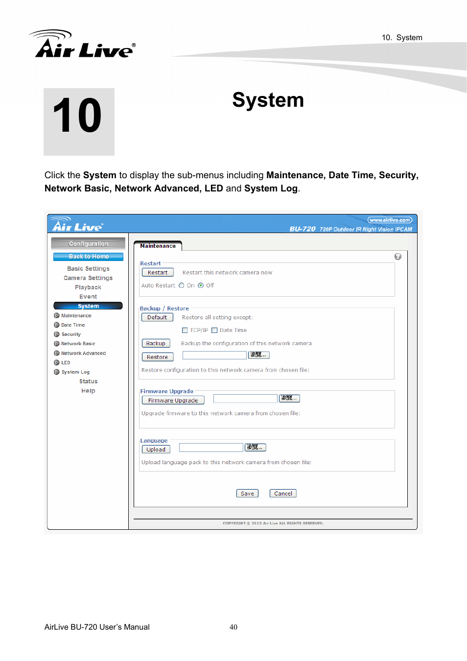 System | AirLive BU-720 User Manual | Page 45 / 59