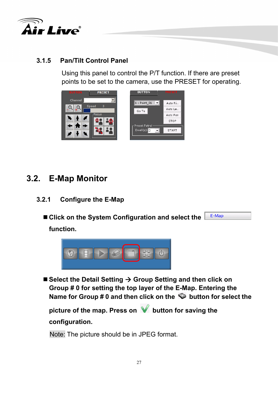 E-map monitor | AirLive CamPro Express 64 User Manual | Page 28 / 68