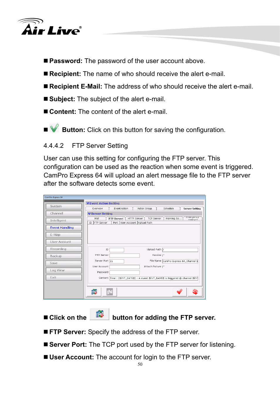 AirLive CamPro Express 64 User Manual | Page 51 / 68