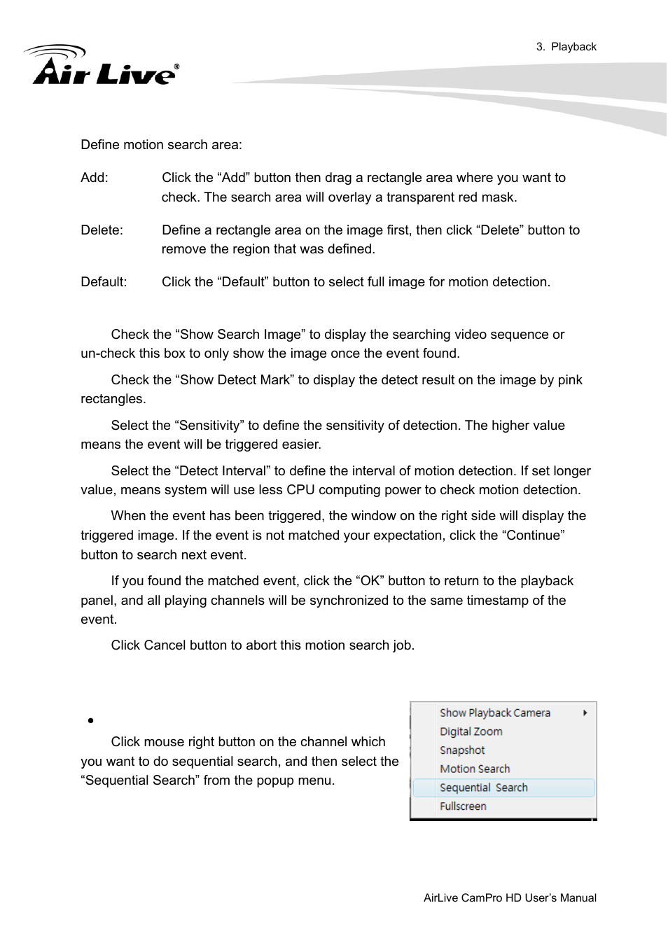 Sequential search | AirLive CamPro HD User Manual | Page 108 / 120