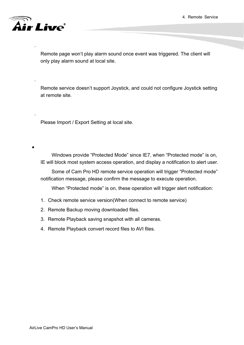Windows ie protected mode | AirLive CamPro HD User Manual | Page 117 / 120
