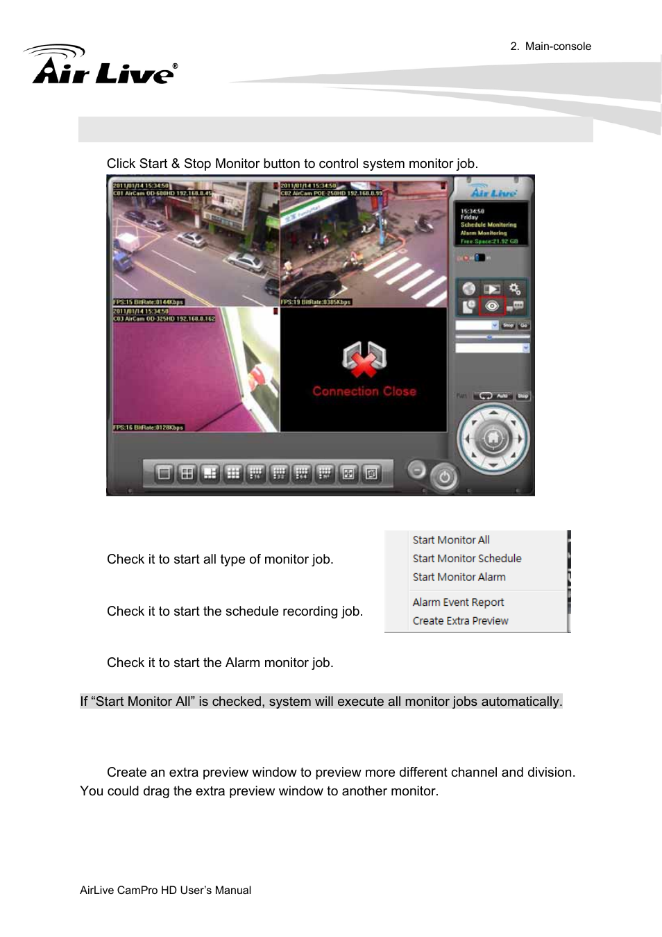 7 start & stop monitor | AirLive CamPro HD User Manual | Page 69 / 120