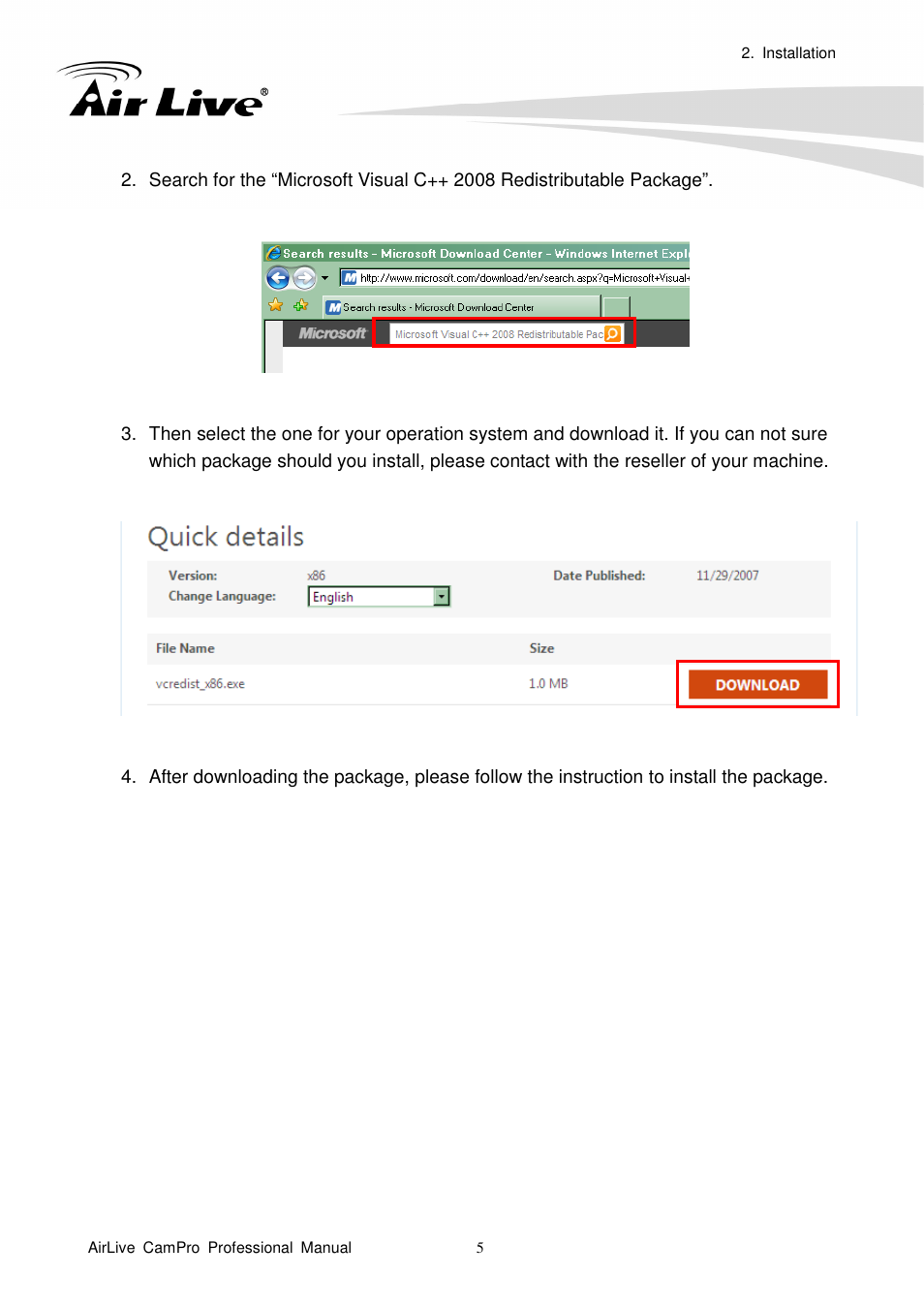 AirLive CamPro Professional User Manual | Page 11 / 178