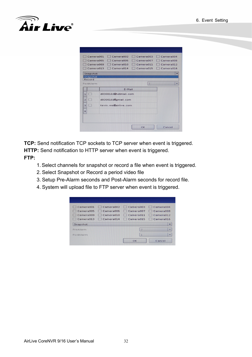 AirLive CoreNVR 9 User Manual | Page 38 / 55