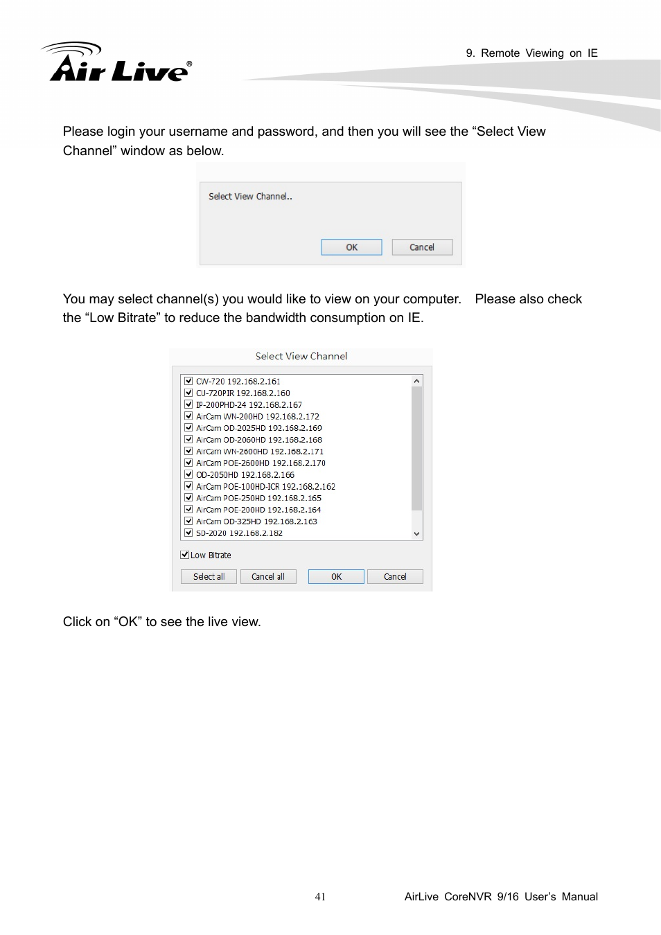 AirLive CoreNVR 9 User Manual | Page 47 / 55