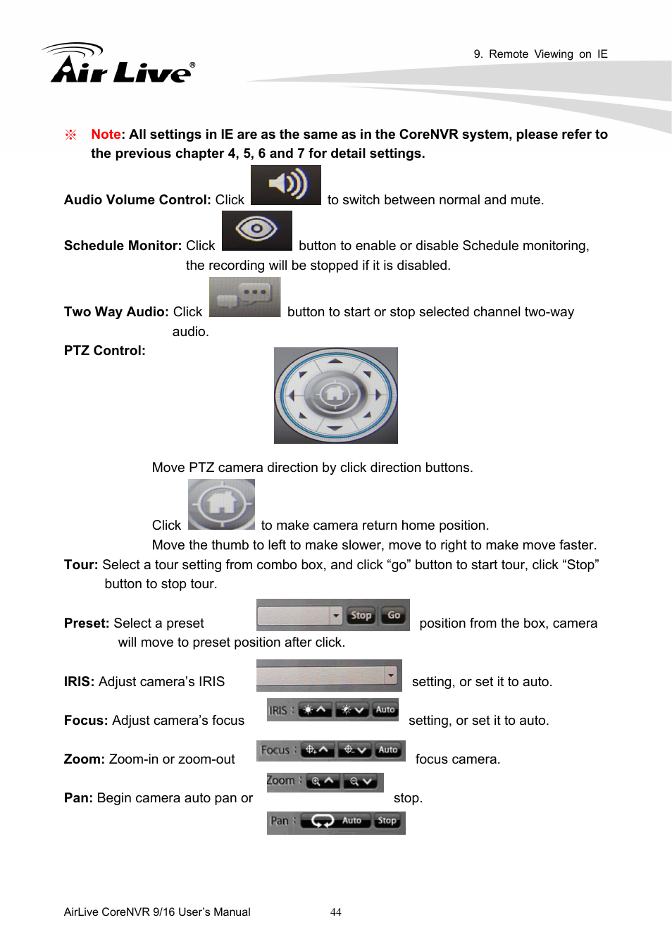 AirLive CoreNVR 9 User Manual | Page 50 / 55