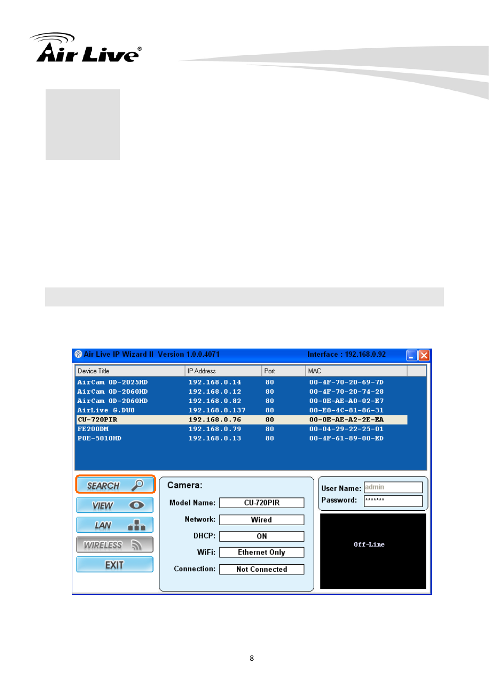 Getting started, 1 ip wizard | AirLive CU-720PIR User Manual | Page 13 / 97