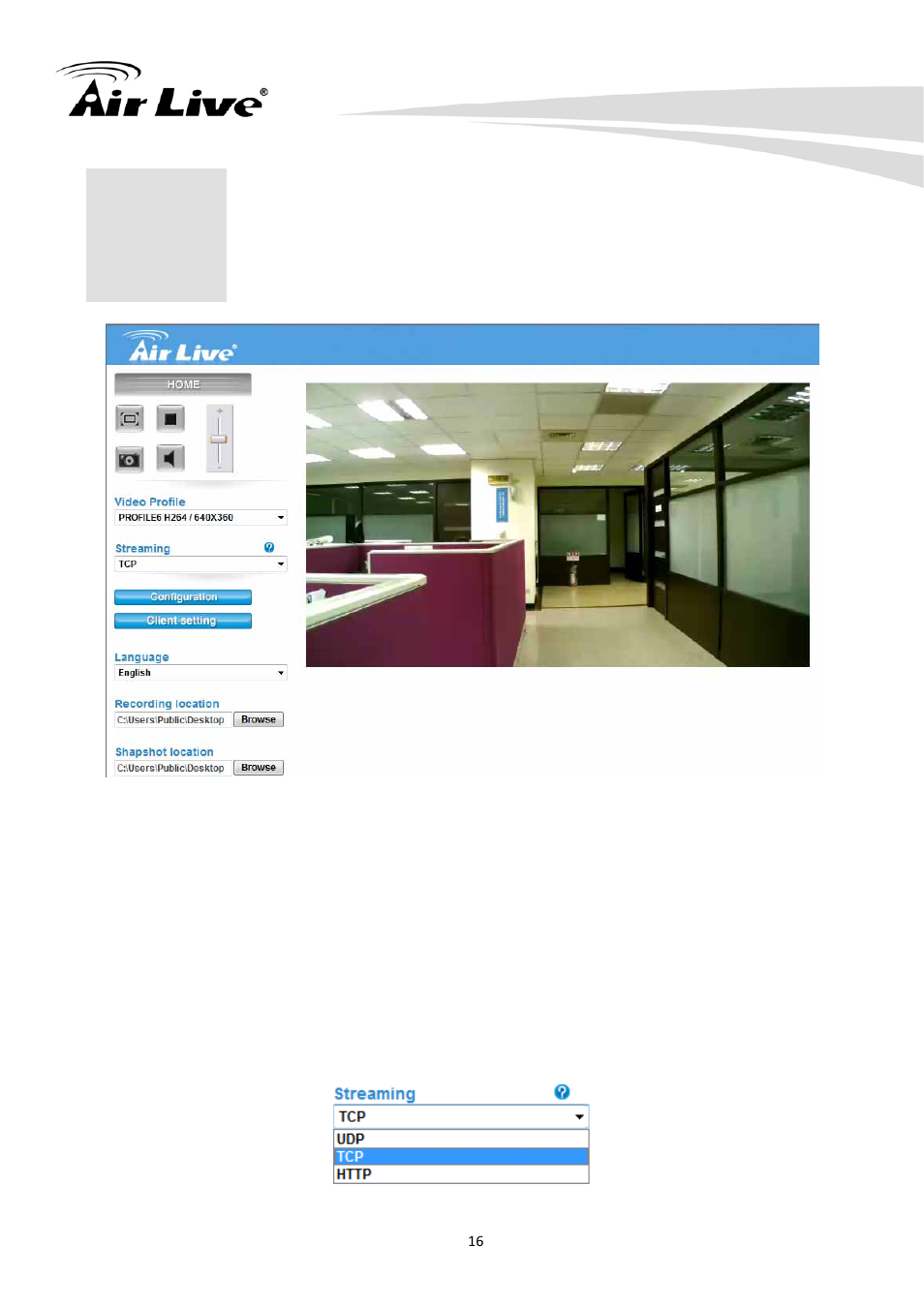 Configure the camera | AirLive CU-720PIR User Manual | Page 21 / 97