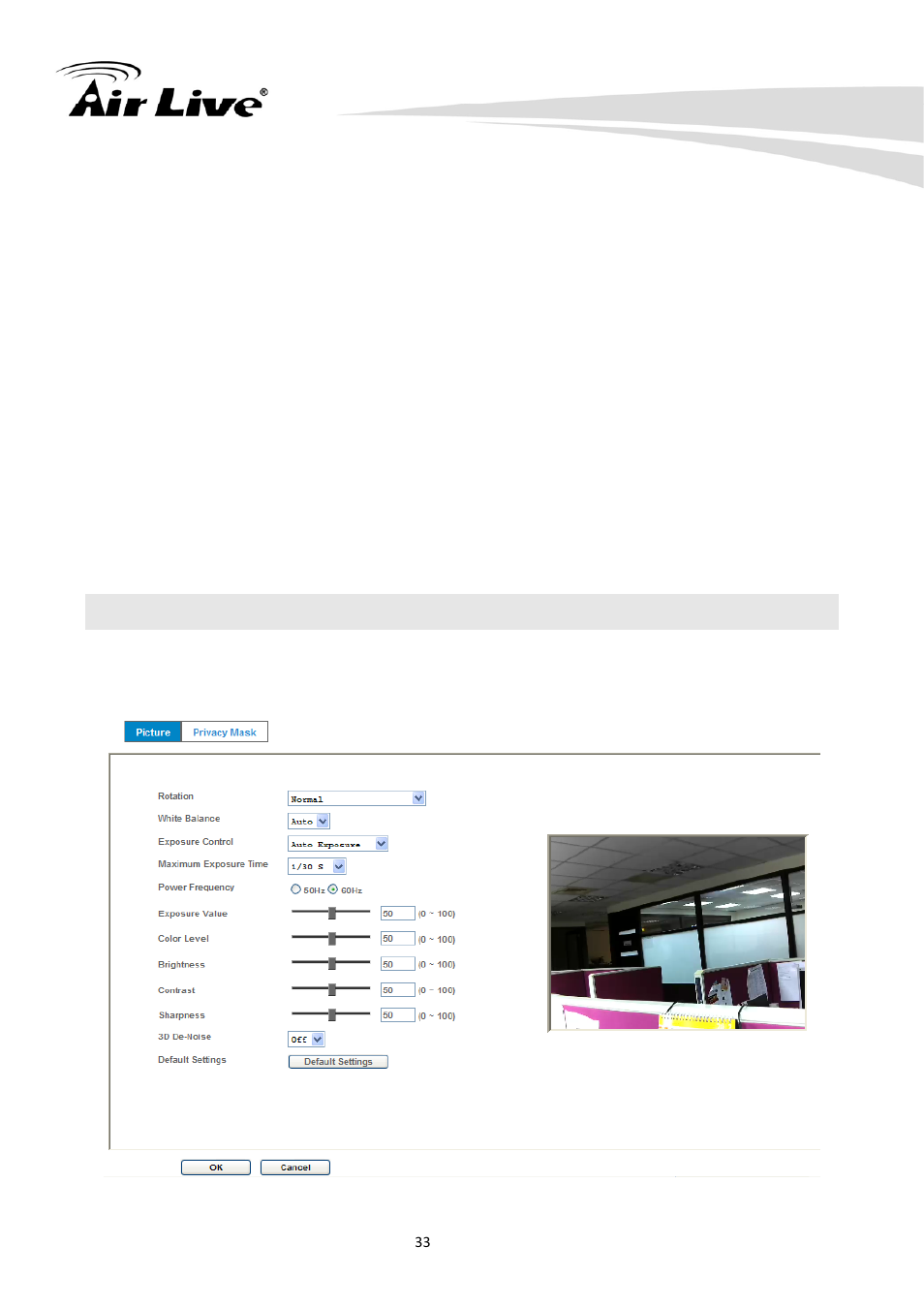 3 camera – adjust camera parameters | AirLive CU-720PIR User Manual | Page 38 / 97