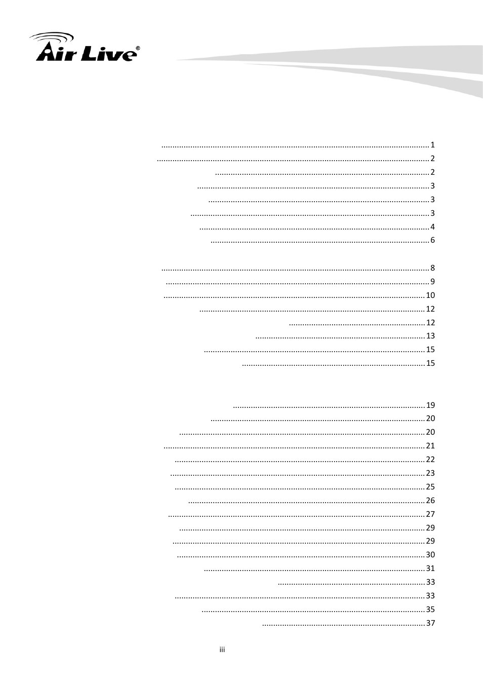 AirLive CU-720PIR User Manual | Page 4 / 97