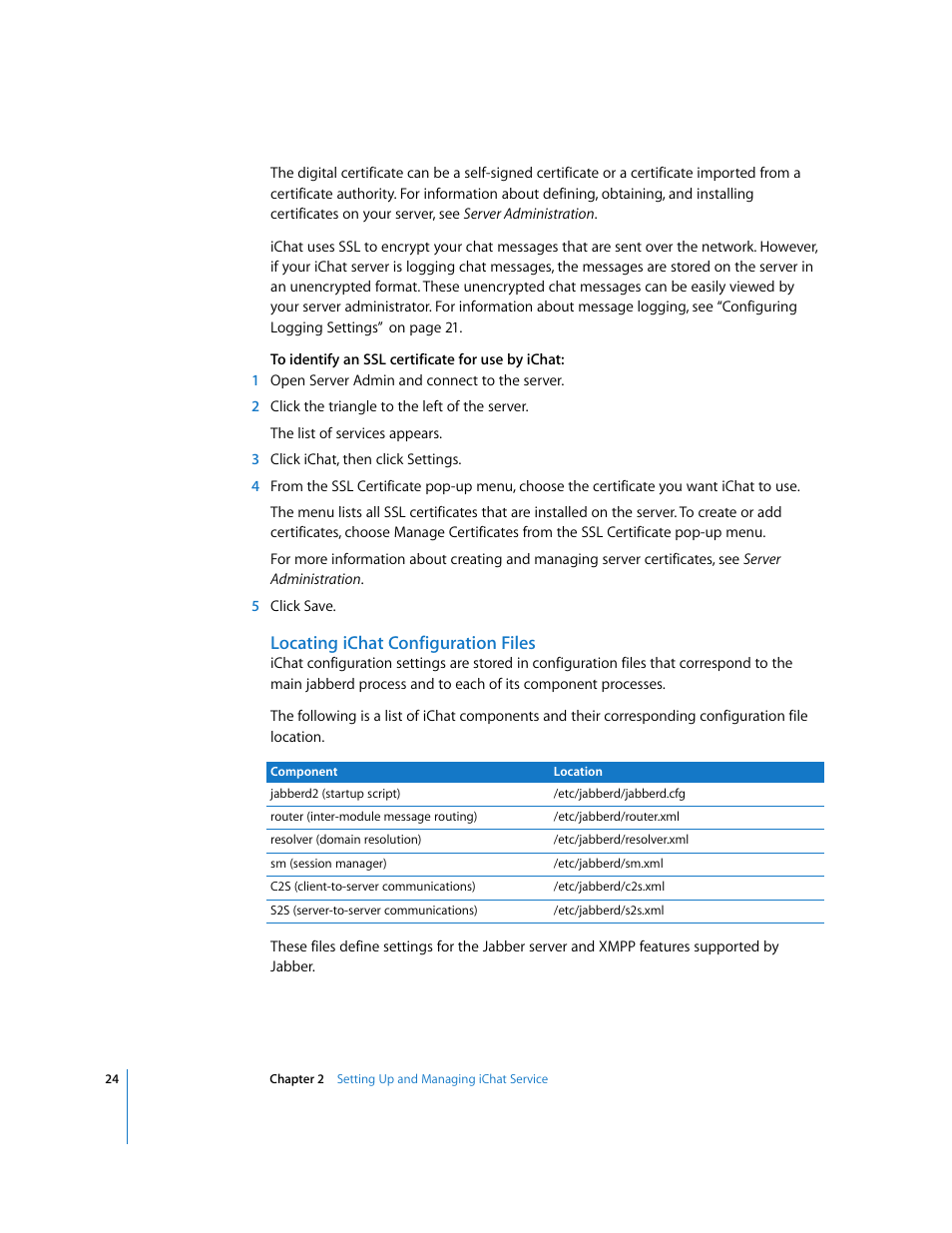 Locating ichat configuration files | Apple Mac OS User Manual | Page 24 / 42