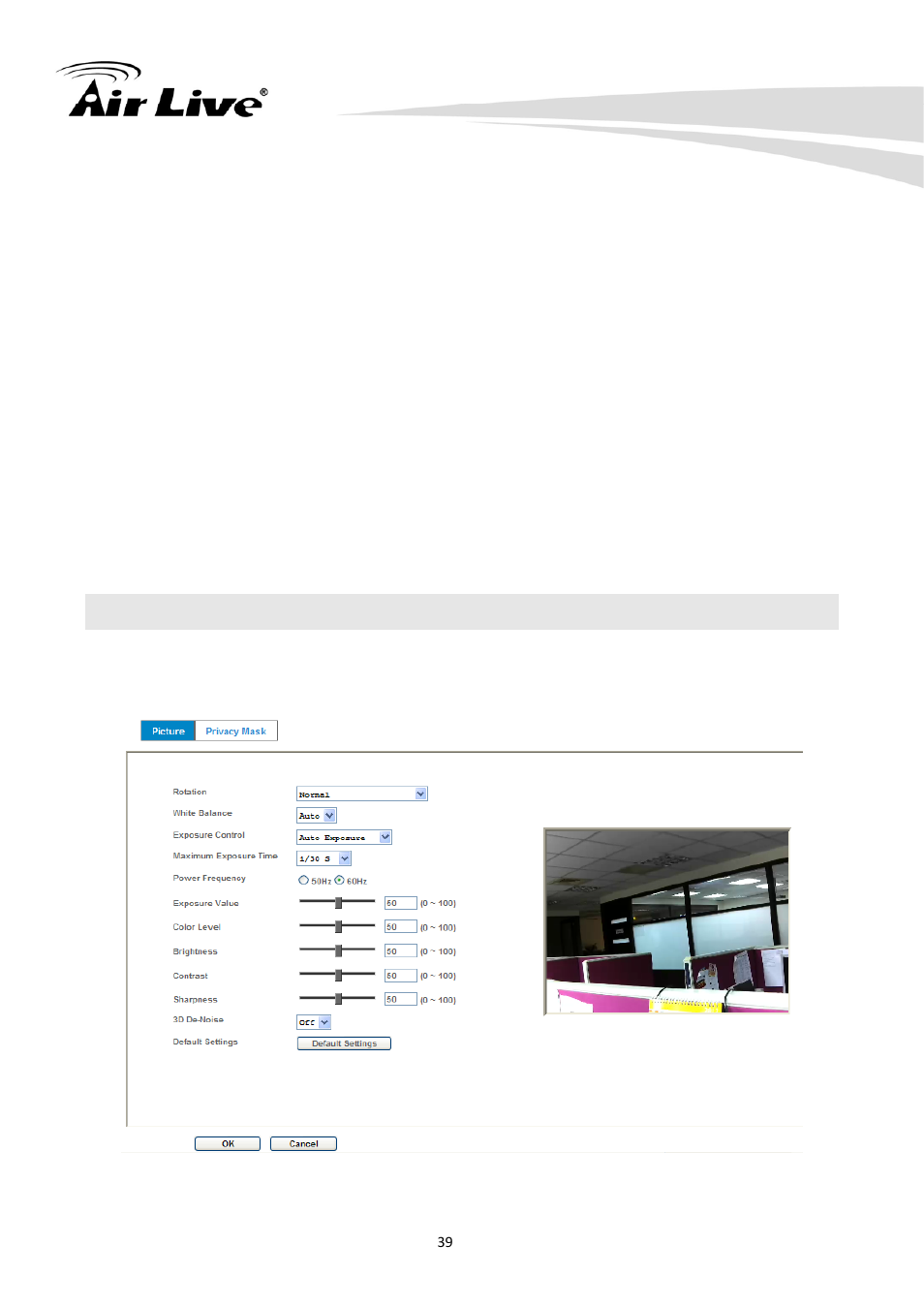 3 camera – adjust camera parameters | AirLive CW-720 User Manual | Page 44 / 99