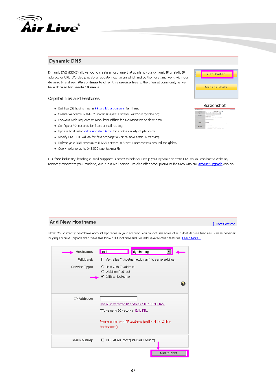 AirLive CW-720 User Manual | Page 92 / 99