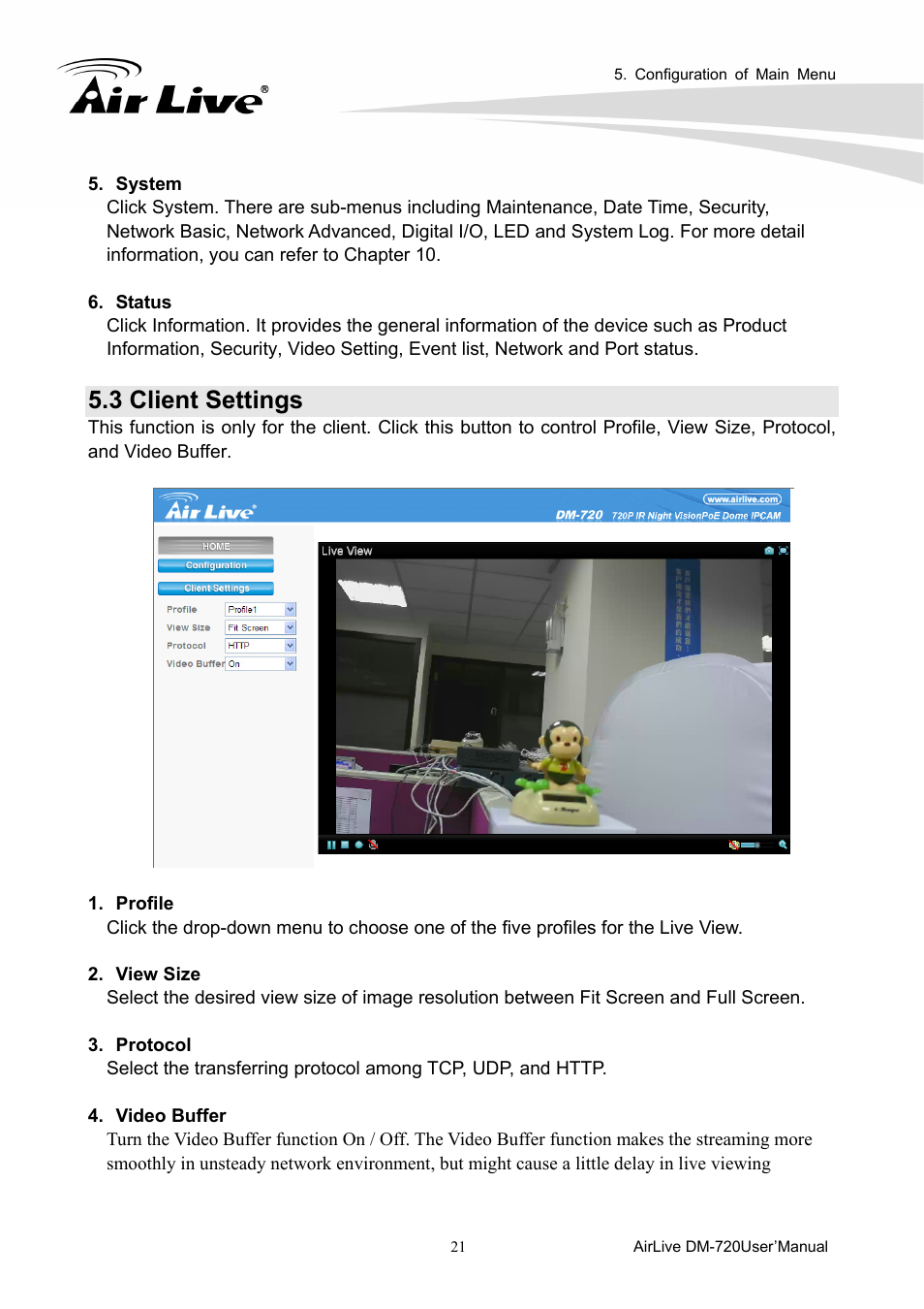 3 client settings | AirLive DM-720 User Manual | Page 26 / 61