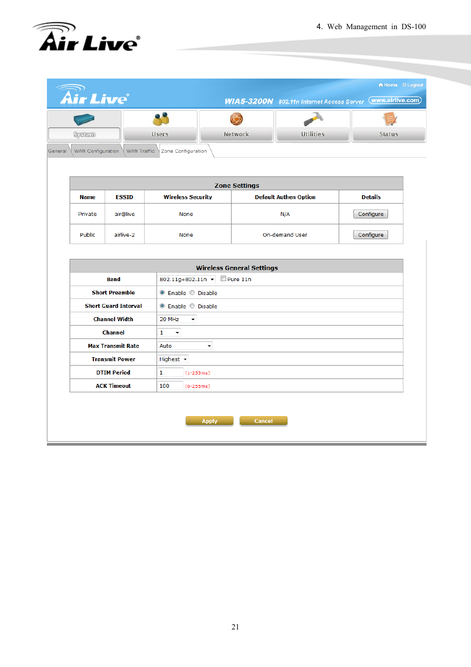 AirLive DS-100 User Manual | Page 23 / 34