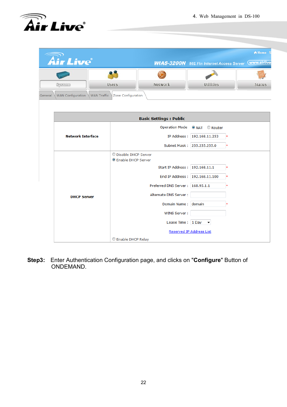 AirLive DS-100 User Manual | Page 24 / 34